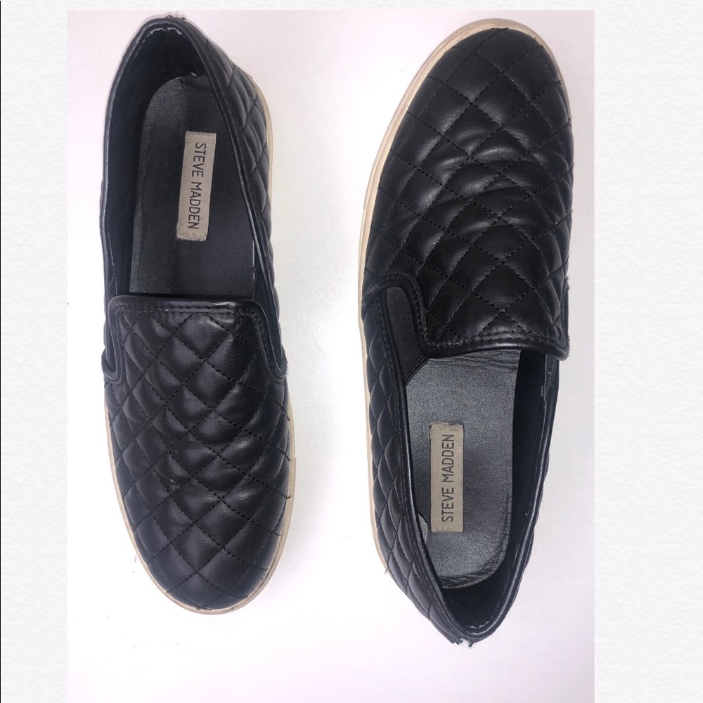 Black Quilted Steve Madden Sneakers
